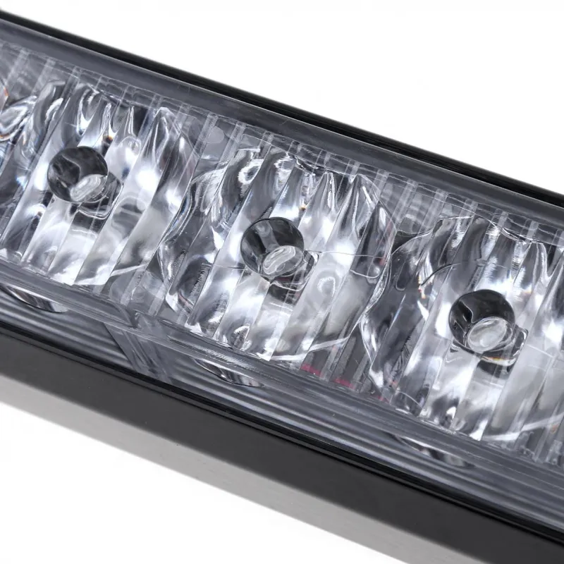Комплект 2 Броя по 17 cm Сигнална Аварийна Блиц Маяк Led Бар Лампа За Пътна Помощ Платформа 12V-24V 14 режима - 6