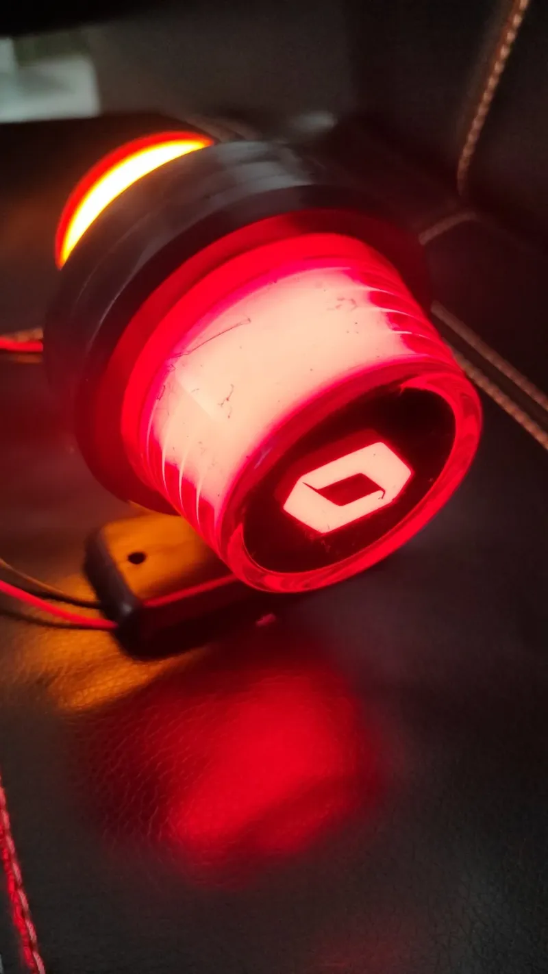1 брой LED ЛЕД страничен габарит рогче 12 -24V оранжево - червено “old school” Неон Ефект с лого RNT - 7