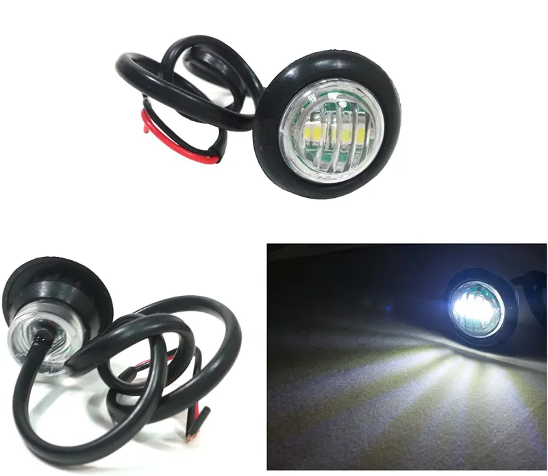 Бял LED Габарит, Тип Копче, Маркер, Токос - 24V - 0