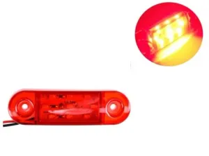 Светодиоден маркер габарит токос червена светлина със 9 LED ЛЕД за бус ван ремарке каравана платформа 24V