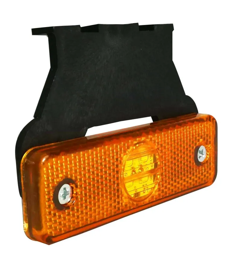 LED ЛЕД Светодиоден Оранжев Габарит Със Стойка, Маркер, Водоустойчив, 24V за камион, бус, ван, пикап, ремарке, каравана, платформа - 2