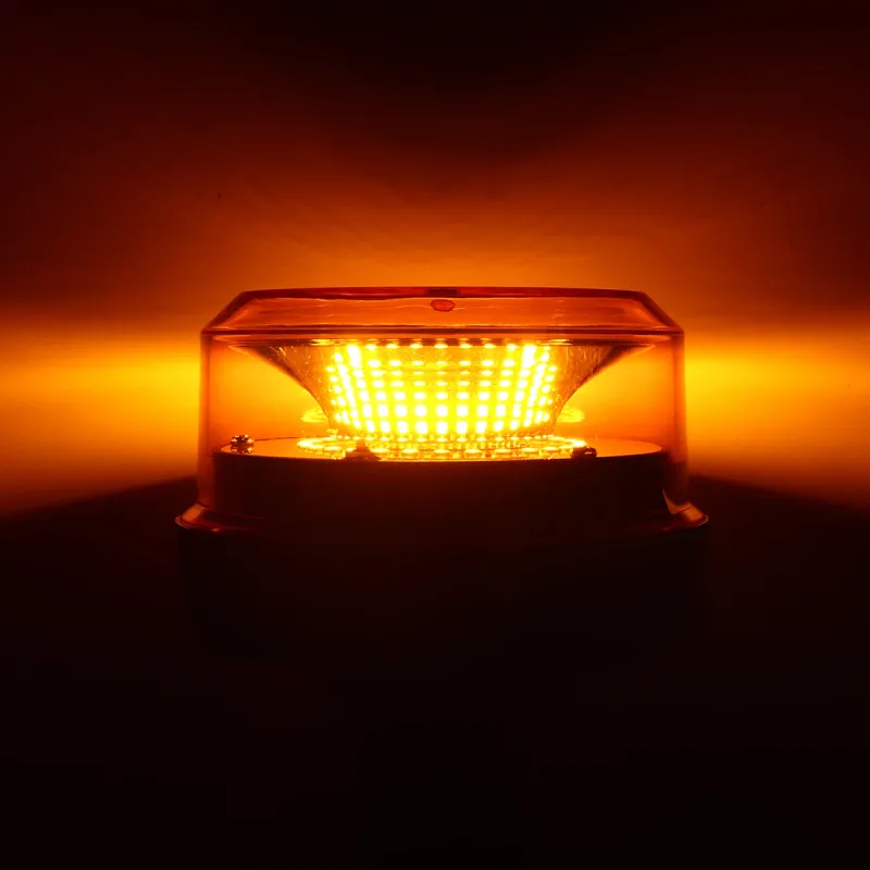 LED Лед Диодна Аварийна Сигнална Лампа Маяк Буркан 12/24V , Блиц, Slim, E-Mark, 12 SMD - 7