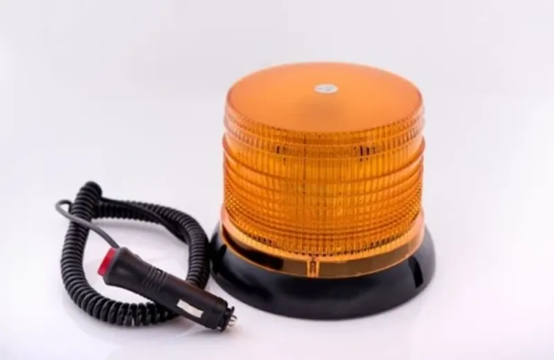 32 Led Лед Сигнална лампа, аварийна, маяк, буркан 12V 24V с магнитна база - 0