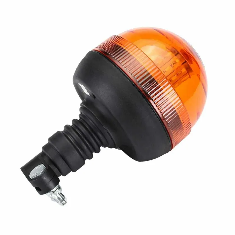 LED ЛЕД Аварийна, Сигнална Лампа, 40 Диода, 3 Режима На Светлина, Маяк, Буркан, Оранжева, Жълта, 12V - 24V, Е-Mark E9 - 3