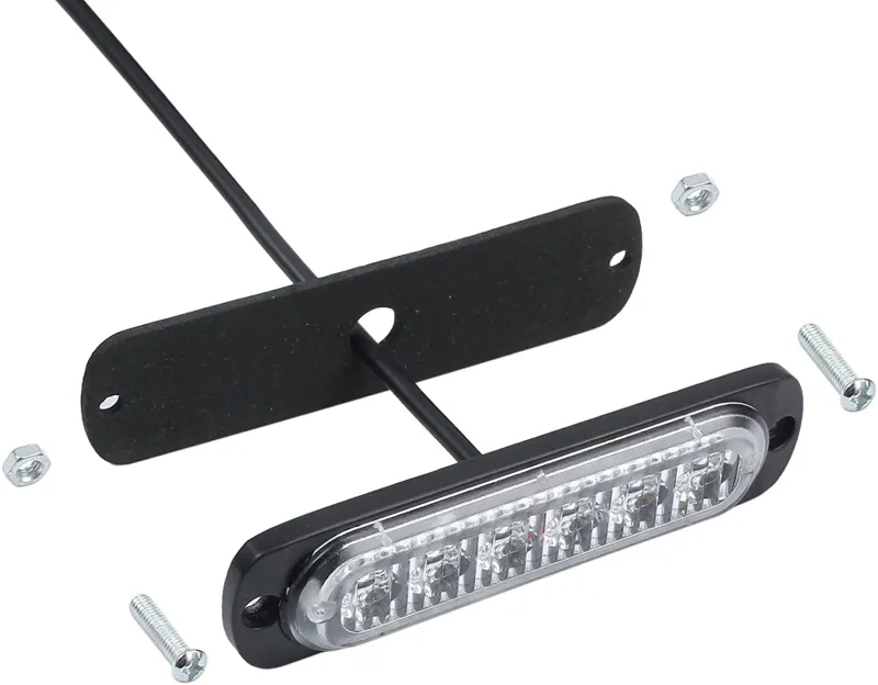 6 Led Аварийна Лампа, Жълта Блиц Светлина, Мигаща, 4 Броя с Контролер, 8 Режима На Работа, 12V - 7