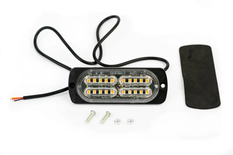 20 LED Аварийна Лампа За Пътна Помощ , Жълта Блиц Мигаща Светлина 12V 24V - 3