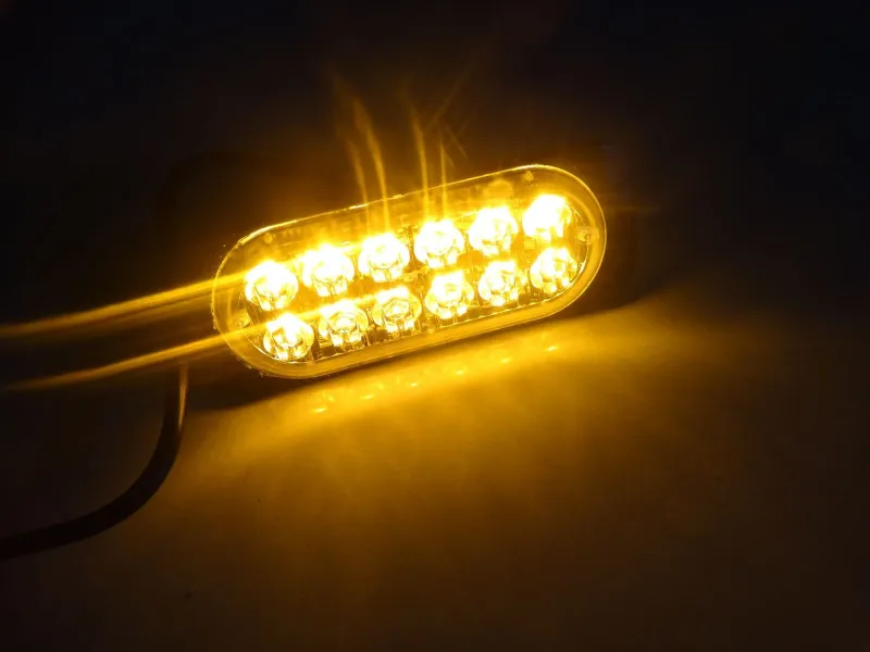 12 LED ЛЕД Аварийна Лампа За Пътна Помощ, Жълта Блиц Светлина, Мигаща! - 8