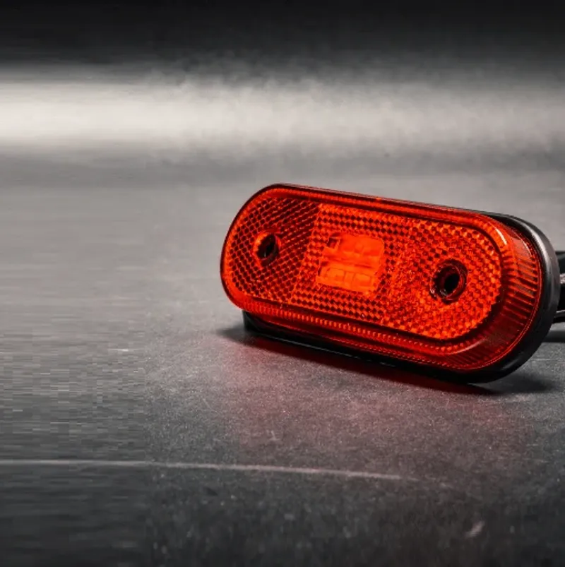 LED ЛЕД Светодиоден Водоустойчив Червен Габарит Маркер Токос 12 - 24V за камион бус ван пикап ремарке каравана платформа и др. 120 x 46 mm - 2