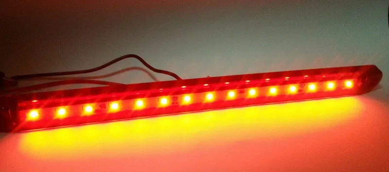 ЛЕД LED Червен Диоден Маркер Габарит Токос със 15 светодиода за камион ремарке бус ван каравана платформа 12V-24V - 2