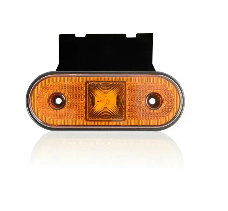 1 брой 12-24V LED Диоден Маркер Токос Габарит Светлина За Камион Ремарке Платформа Оранжев - 3