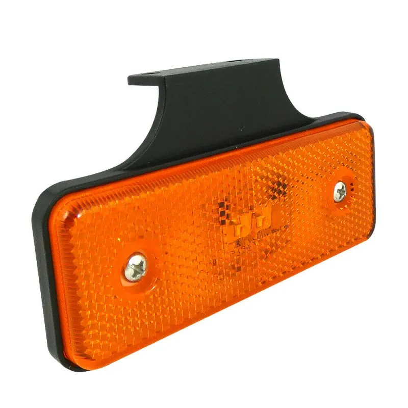 1 брой LED Оранжев Светодиоден Страничен Габарит Със Стойка, Маркер, Токос 12v 24v Е-марк Е9 за камион, бус, ван, платформа, каравана - 7