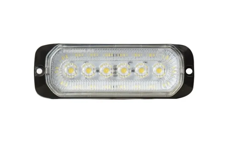24LED Лед Диоден 12-24V Габарит Маркер Токос + аварийна блиц бяла светлина мигаща за камион бус ван каравана платформа кемпер пътна помощ - 0