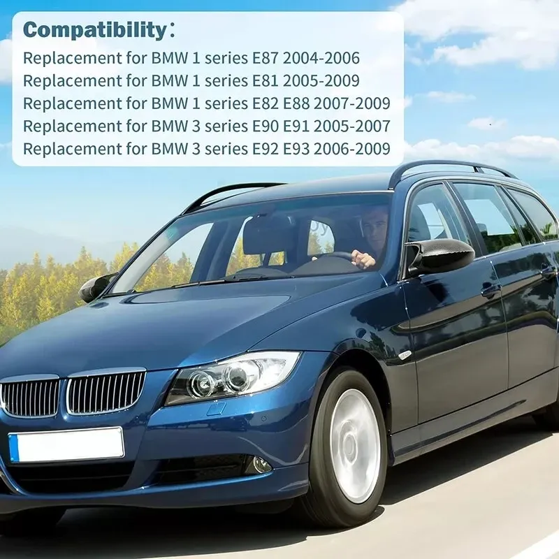 Комплект от 2бр. Batman Style капаци за странични огледала за BMW E81 E82 E87 E88 E90 E91 E92 E93 Преди Фейслифт - 9
