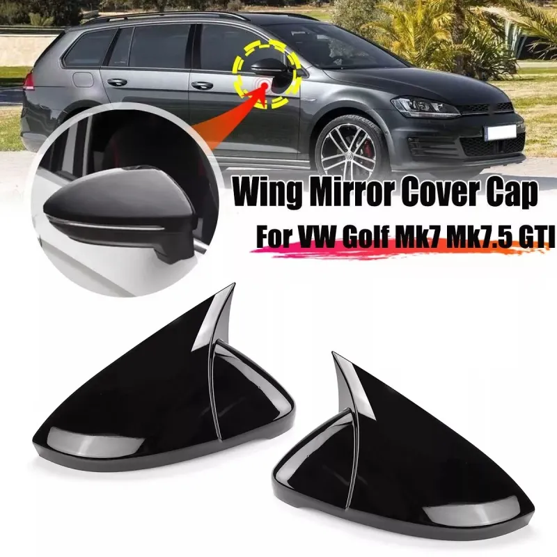 Комплект от 2бр. Batman Style капаци за странични огледала за Volkswagen VW Golf 7 7.5 E-Golf 2013-2020г. - 1