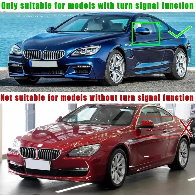 Комплект от 2бр. M-Style капаци за странични огледала за BMW F10 F11 F18 F06 F12 F13 F01 F02 FACELIFT Фейслифт - 3
