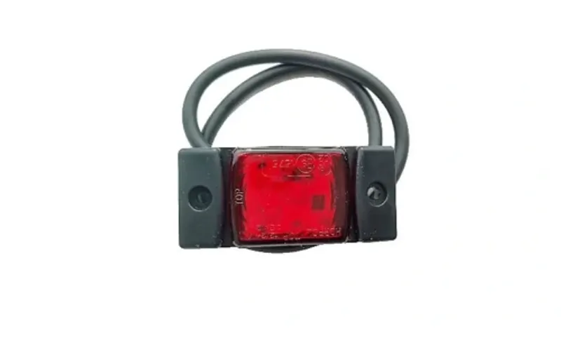LED Светодиоден Габарит, Маркер, Токос, Червен, Е-Mark, 3 LED, 12V-24V, 7.3 см - 2