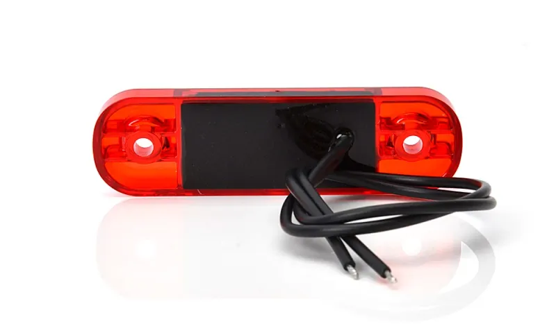 LED Светодиоден Габарит, Маркер, Токос, Червен, Е-Mark, 3 LED, 12V-24V, 8,4 см - 6