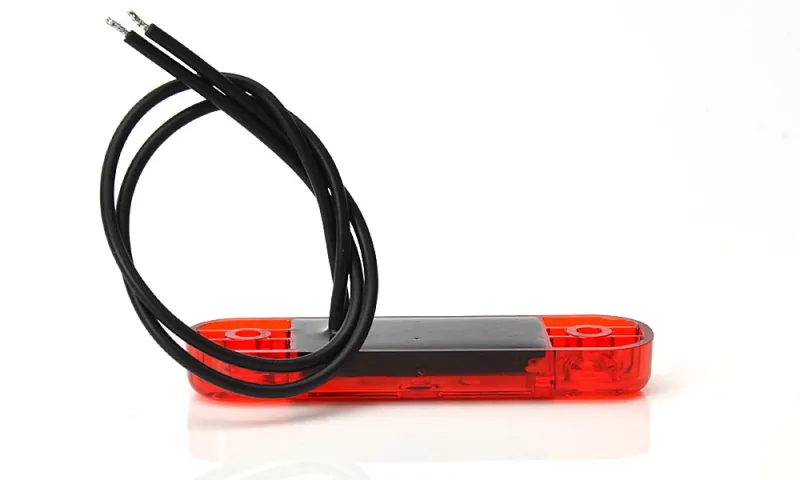 LED Светодиоден Габарит, Маркер, Токос, Червен, Е-Mark, 3 LED, 12V-24V, 8,4 см - 7