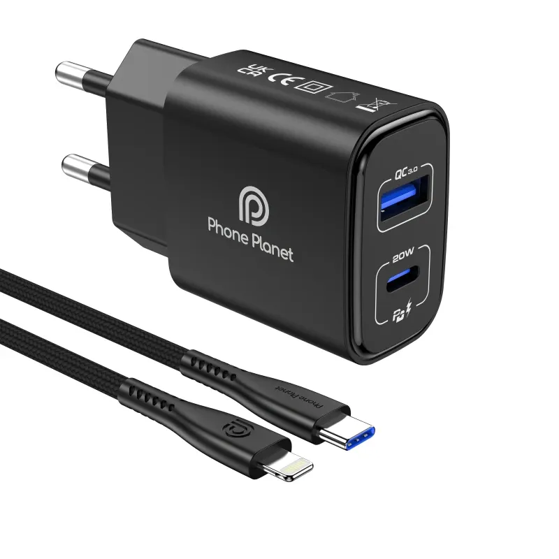 Адаптер Phone Planet 220V A+C black - 3