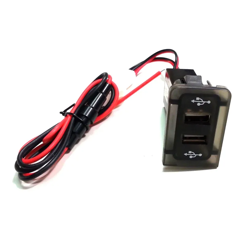 USB зарядно с два USB изхода за автомобил Голф 4/Бора 4 VW Golf 4 Bora 4 Син Цвят - 1