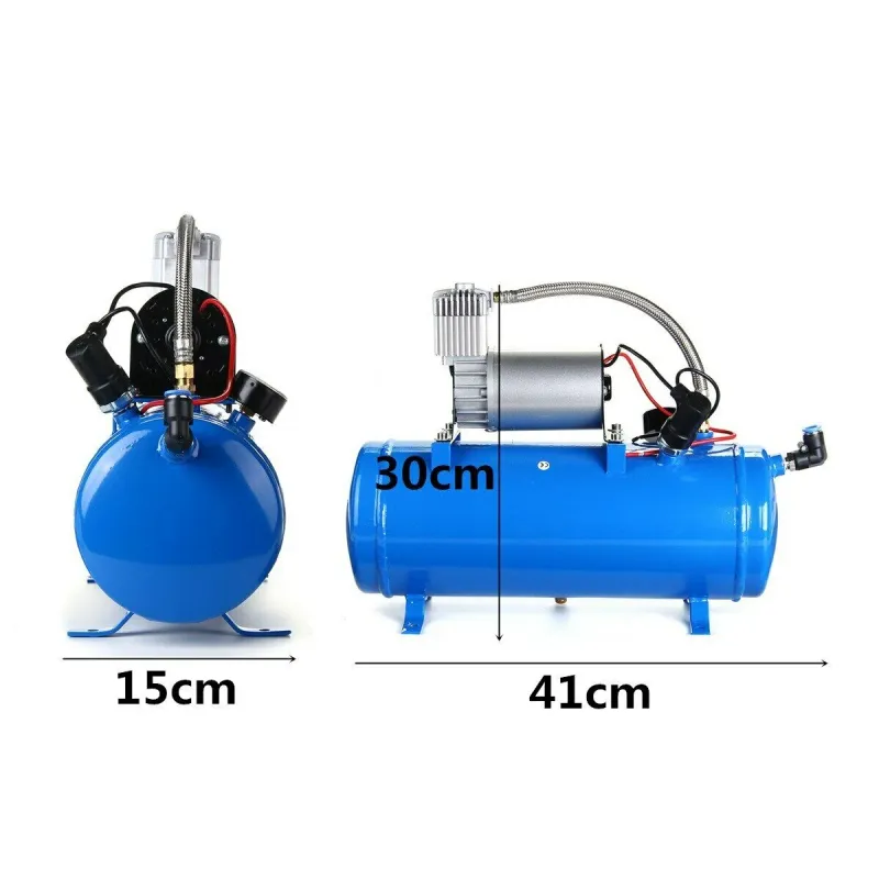 Компресор За Въздух Под Налягане, 12V, 150psi, 8 Бара, 6 литра, За Тромби, Помпене, Боядисване и др. - 1
