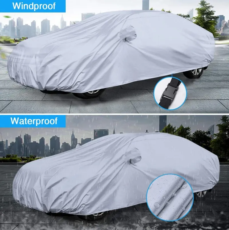 Водоустойчиво висококачествено покривало за автомобил размер L Л 460cm x 180cm x 150cm в чанта за съхранение - 3