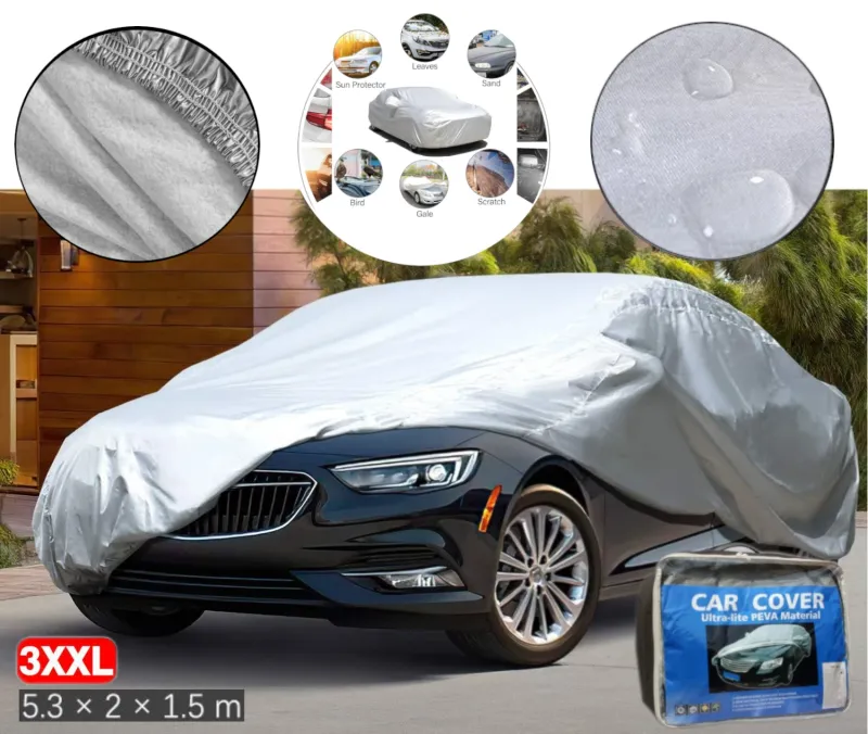 Водоустойчиво висококачествено покривало за автомобил размер XXL ХХЛ 520cm x 200cm x 150cm в чанта за съхранение - 0
