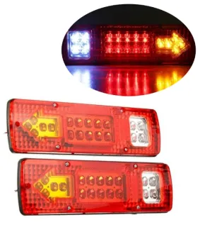 Комплект LED стопове стоп светлина с мигач задна светлина 12v за камион бус ТИР ремарке каравана 29 x 8 cm