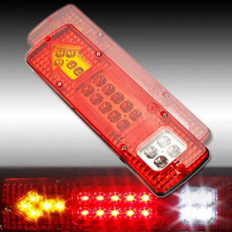 Комплект LED стопове стоп светлина с мигач задна светлина 12v за камион бус ТИР ремарке каравана 29 x 8 cm - 7