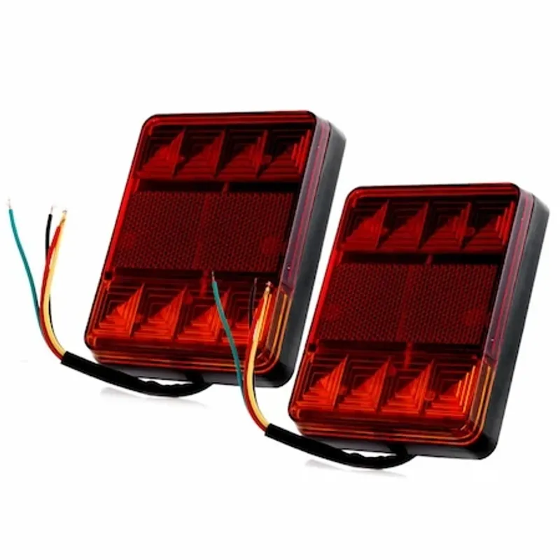Комплект LED Диодни стопове, стоп светлини, задни светлини 12V-24V за бус камион ТИР ремарке каравана платформа - 1