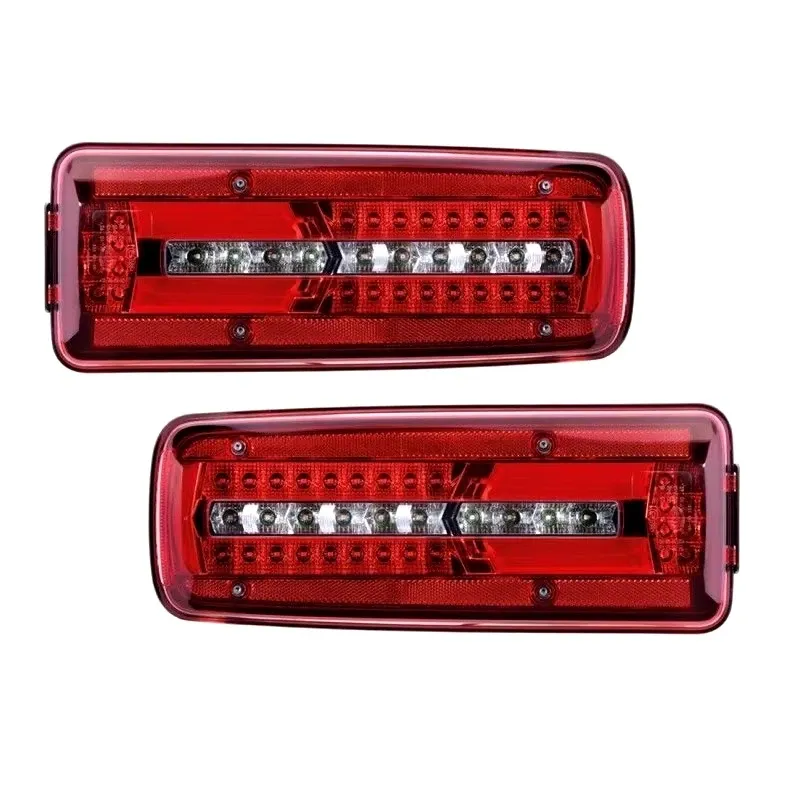 Комплект Ляв и Десен LED стопове Man Ман TGX 24V с 8 функции подходящи за Ремарке Караванa Бус Тир Камион - 5