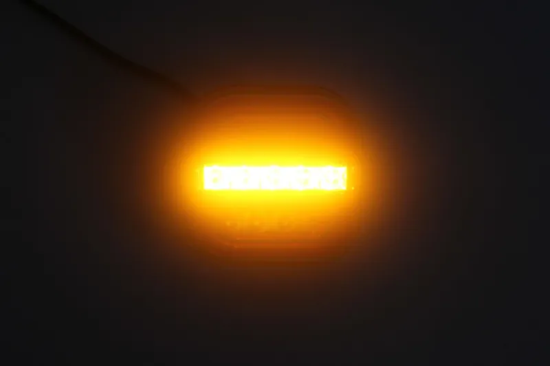 Комплект от 2 броя LED Диодни стопове стоп задни светлини динамичен мигач 12V-24V за бус камион ТИР ремарке каравана платформа Неон Neon Ефект 95 X 97 X 34 mm - 0