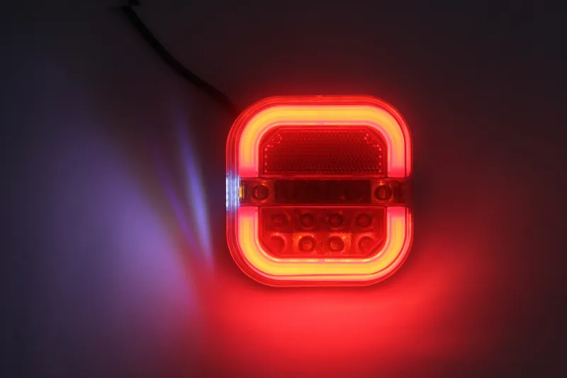 Комплект Безжични Диодни Лед Led Стопове Wireless С Магнит Неон Neon Ефект 12V-24V за Ремарке Каравана Платформа и др. - 3