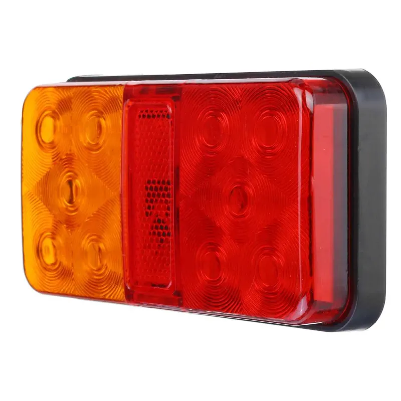 Комплект от 2 броя LED Лед Диодни Стопове Стоп Задна Светлина Slim 12V За Камион Ремарке Бус Ван Каравана и др. 15 cm x 8 cm - 12