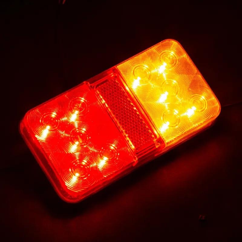 Комплект от 2 броя LED Лед Диодни Стопове Стоп Задна Светлина Slim 12V За Камион Ремарке Бус Ван Каравана и др. 15 cm x 8 cm - 13