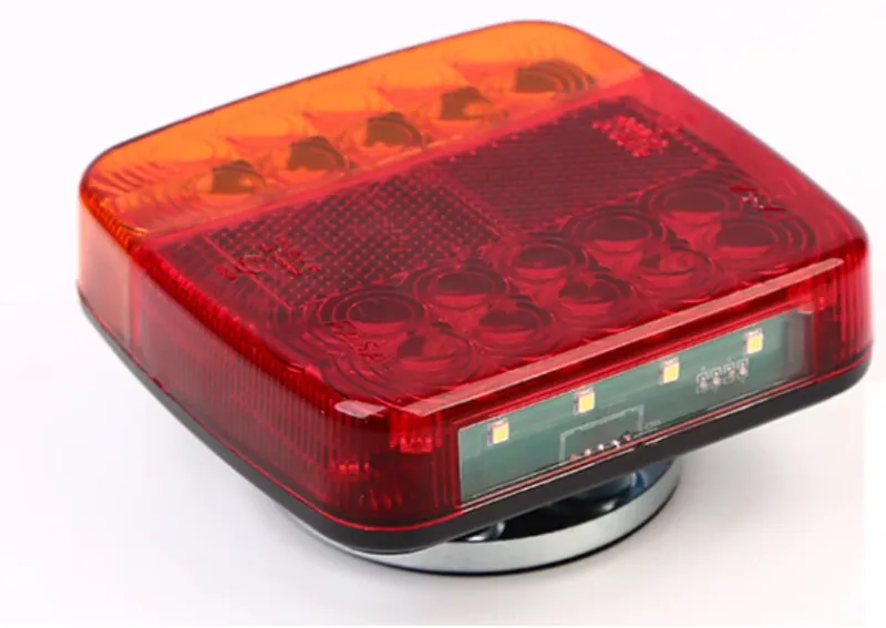 Безжични Wireless Лед Led Стопове с Магнит 12V 24V за Ремарке Каравана Платформа 5 Функции - 1