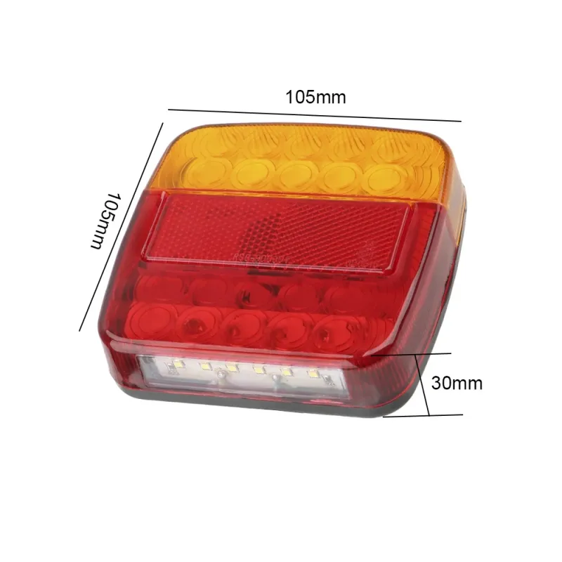 Безжични Wireless Лед Led Стопове с Магнит 12V 24V за Ремарке Каравана Платформа 5 Функции - 8