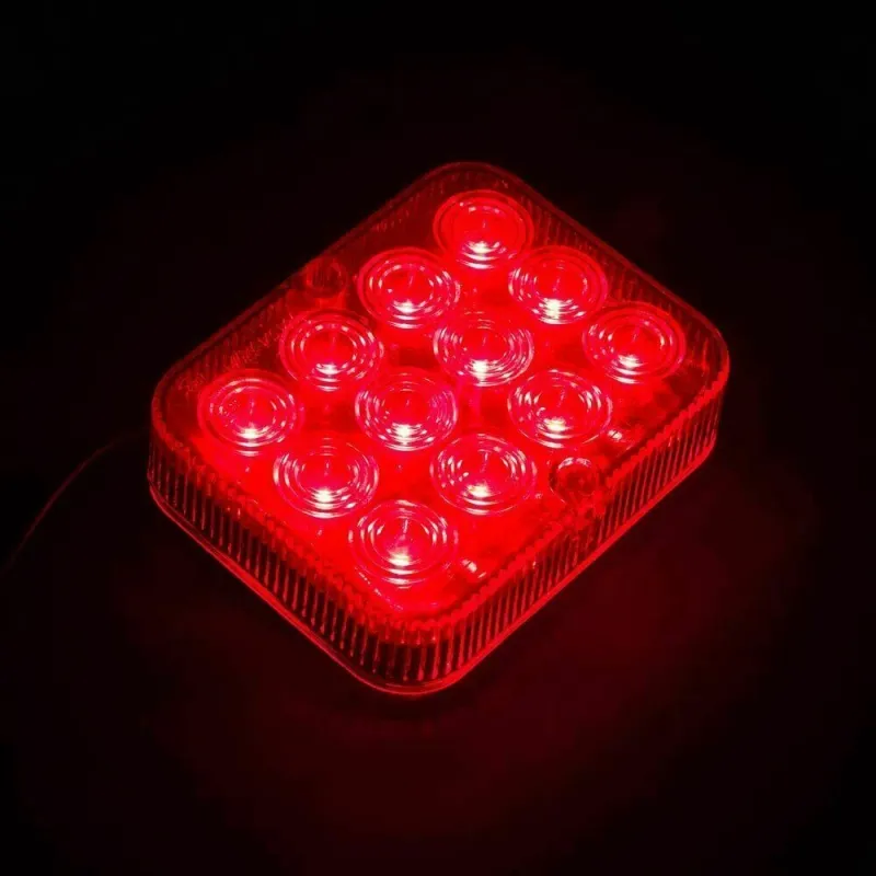 1 брой LED светодиодена спомагателна задна светлина за мъгла стоп червен подходящ за всякакви бусове каравани ремаркета и полуремаркета на 12V, E11 - 3