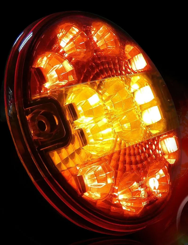 LED Лед Диоден Стоп Тип Хамбургер, Slim, Ø14cm, 12V-24V, За Камион, Ремарке, Бус , Каравана, Кемпер - 2