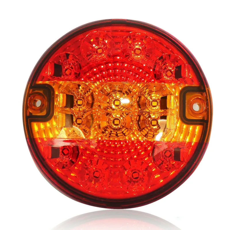 LED Лед Диоден Стоп Тип Хамбургер, Slim, Ø14cm, 12V-24V, За Камион, Ремарке, Бус , Каравана, Кемпер - 0