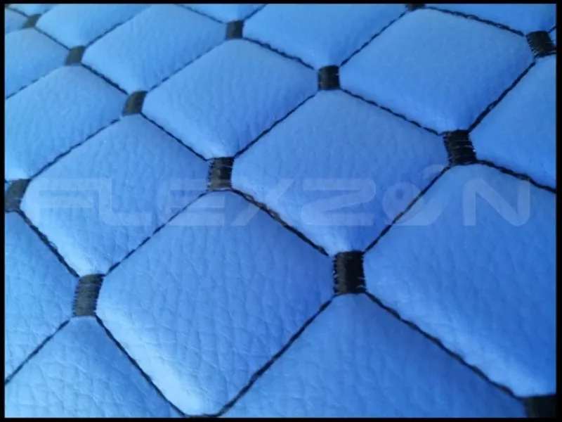 Сини Кожени Стелки За Волво ФХ3 Volvo FH3 2002г - 2012г, Автоматик, Еко Кожа, Капитонирани, Лукс Качество - 0