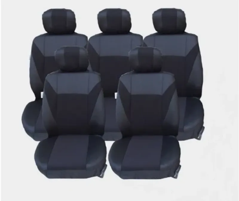 Калъфи тапицерия за Ford S-MAX C-MAX, VW Touran, Sharan, Toyota Corolla Verso, Черни - 0
