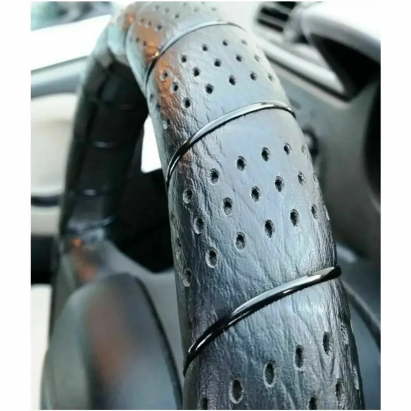 Калъф за волан Ретро черен, размер 35-41 cm - 1
